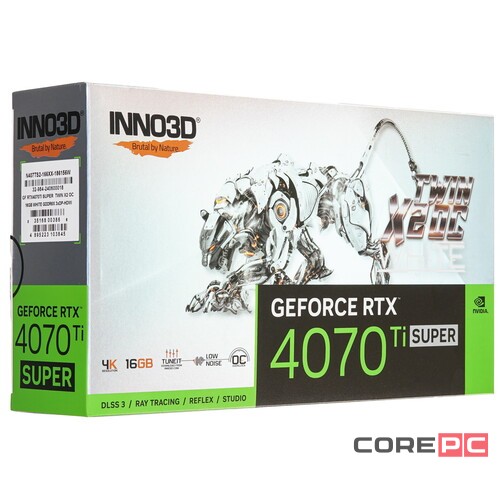 Видеокарта INNO3D (N407TS2-166XX-186156W) GeForce RTX 4070 Ti 16GB SUPER TWIN X2