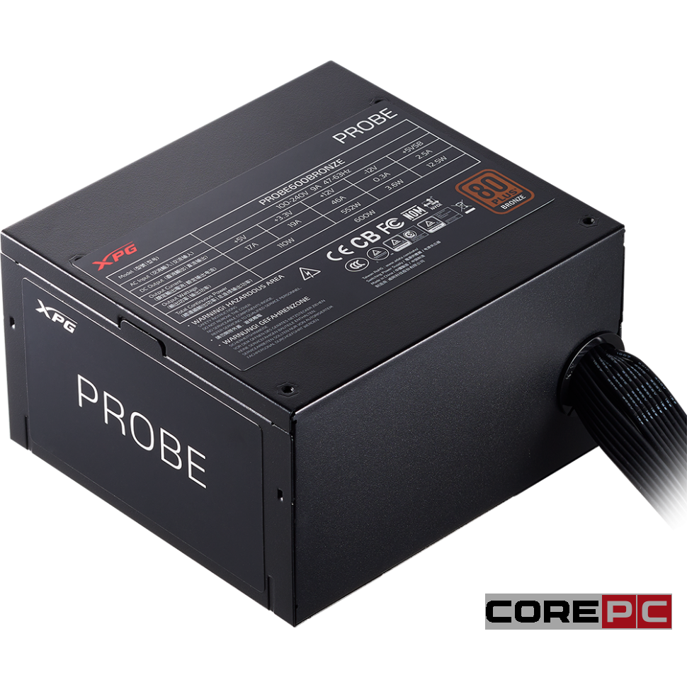 Блок питания ADATA XPG 600W PROBE (PROBE600B-BKCEU)