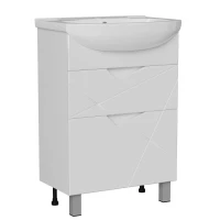 Тумба для ванной Грани-60 2 ящика  под раковину Элеганс-60 (Rosa) (ПВХ)