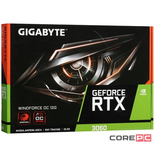 Видеокарта Gigabyte (GV-N3060WF2OC-12GD 2.0) GeForce RTX 3060 12GB WINDFORCE OC 2.0