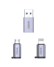 Адаптер WIWU Concise 3 в 1 Type-C на USB /Micro SD/Lightning (Wi-C031) (Grey)