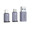 Адаптер WIWU Concise 3 в 1 Type-C на USB /Micro SD/Lightning (Wi-C031) (Grey)