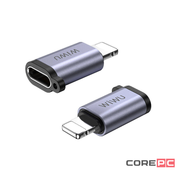 Адаптер WIWU Concise 3 в 1 Type-C на USB /Micro SD/Lightning (Wi-C031) (Grey)