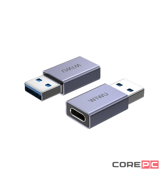 Адаптер WIWU Concise 3 в 1 Type-C на USB /Micro SD/Lightning (Wi-C031) (Grey)