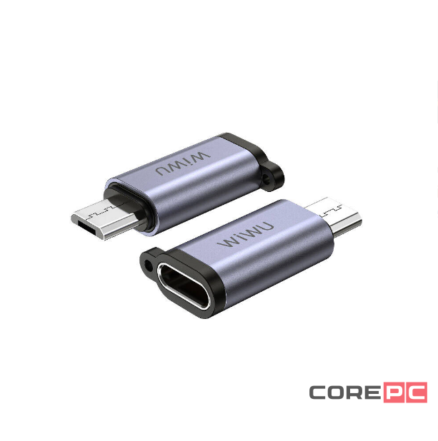 Адаптер WIWU Concise 3 в 1 Type-C на USB /Micro SD/Lightning (Wi-C031) (Grey)