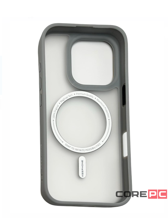 Накладка для i-Phone 16 Pro Max Keephone Mago Pro MagSnap серый