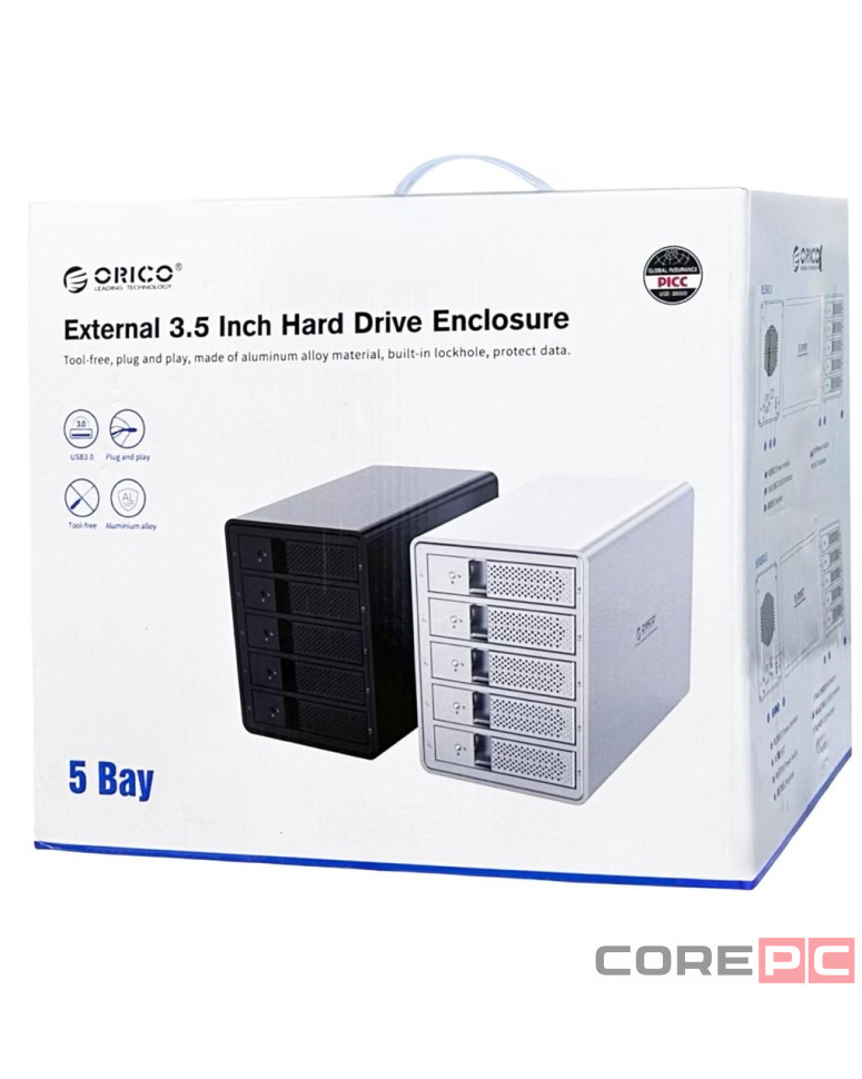 Внешний корпус для HDD/SSD 3.5" Orico 9558U3 черный