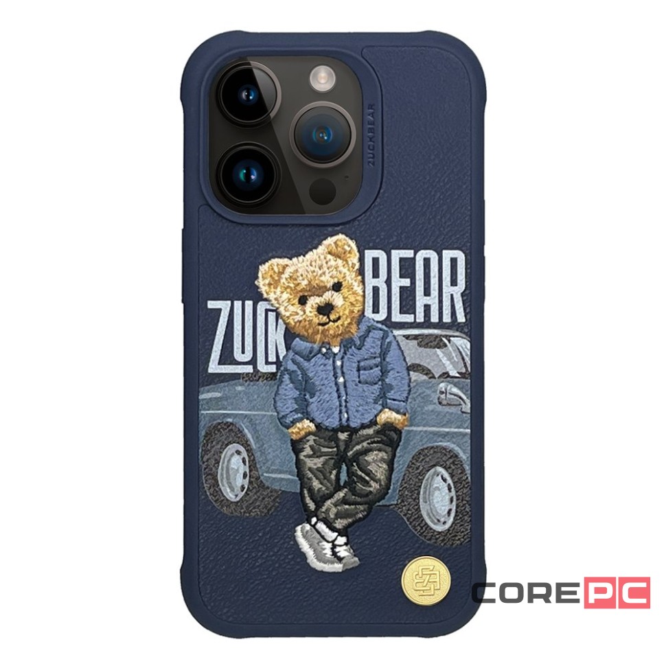 Чехол-накладка Zuck Bear San Francisco Fortune Kapak - Bay Area Player для Apple iPhone 15 Pro искусcтвенная кожа (синий)