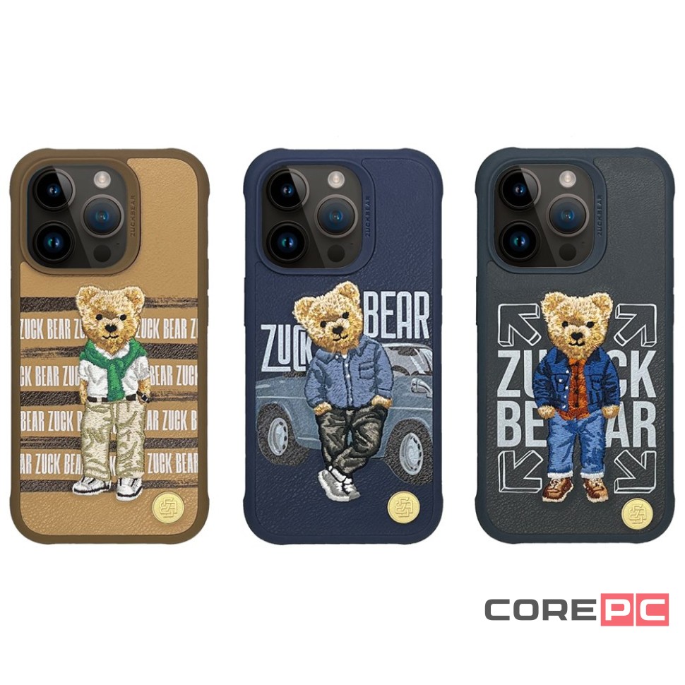 Чехол-накладка Zuck Bear San Francisco Fortune Kapak - Bay Area Player для Apple iPhone 15 Pro искусcтвенная кожа (синий)