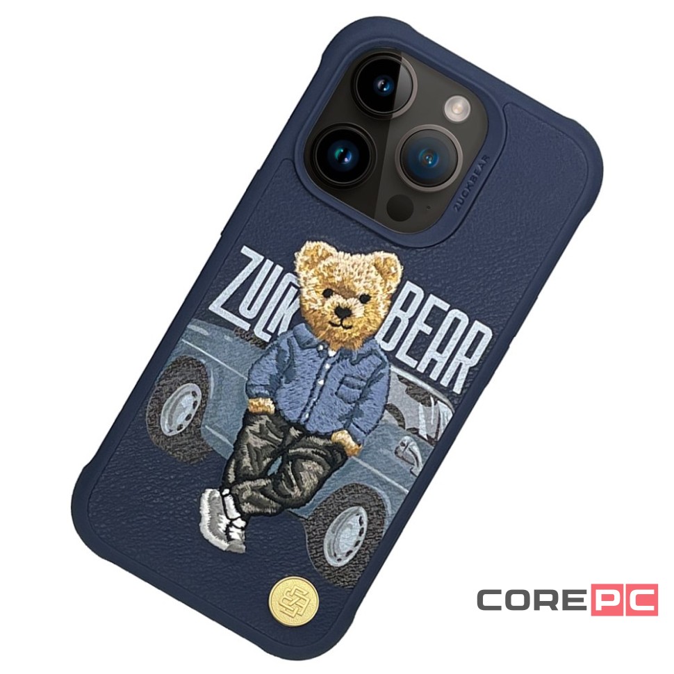 Чехол-накладка Zuck Bear San Francisco Fortune Kapak - Bay Area Player для Apple iPhone 15 Pro искусcтвенная кожа (синий)