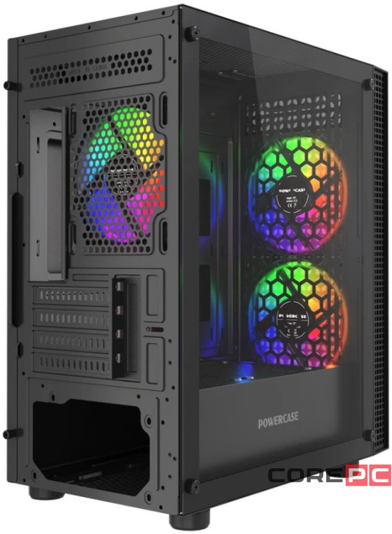 Компьютерный корпус Powercase Mistral Micro EM18 TG ARGB Black (CMMEM18B-A3)