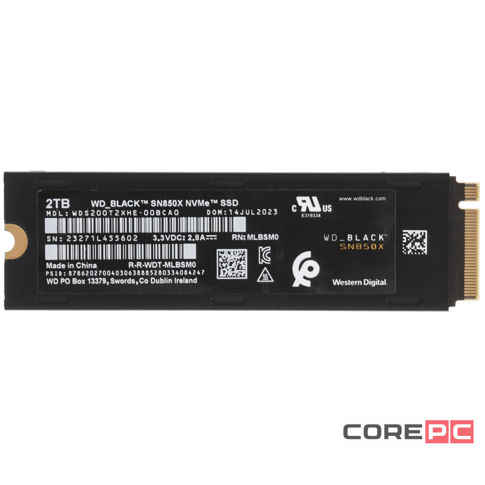 Твердотельный накопитель Western Digital 2000 Gb Black (WDS200T2XHE)