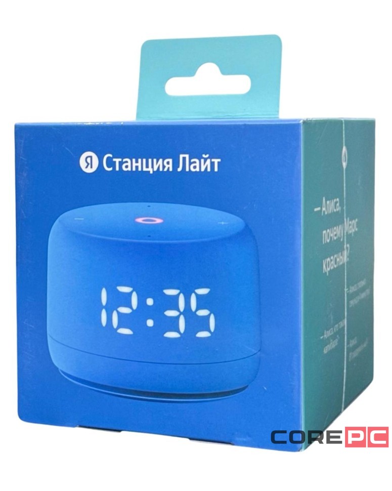 Умная колонка Яндекс Станция Лайт 2 с часами синяя
