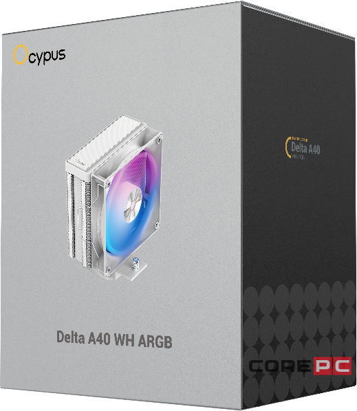 Кулер для процессора Ocypus Delta A40 WH ARGB White (Delta-A40-WH1NAWN00X-GL)