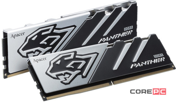 Оперативная память 32 Gb 5200 MHz Apacer Panther OC Black/White (AH5U32G52C5227BAA-2)