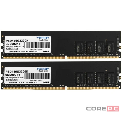 Оперативная память 16 Gb 3200 MHz PATRIOT (PSD416G3200K)