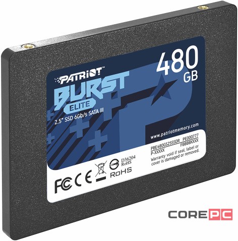 Твердотельный накопитель Patriot 480 Gb BURST E (PBE480GS25SSDR)