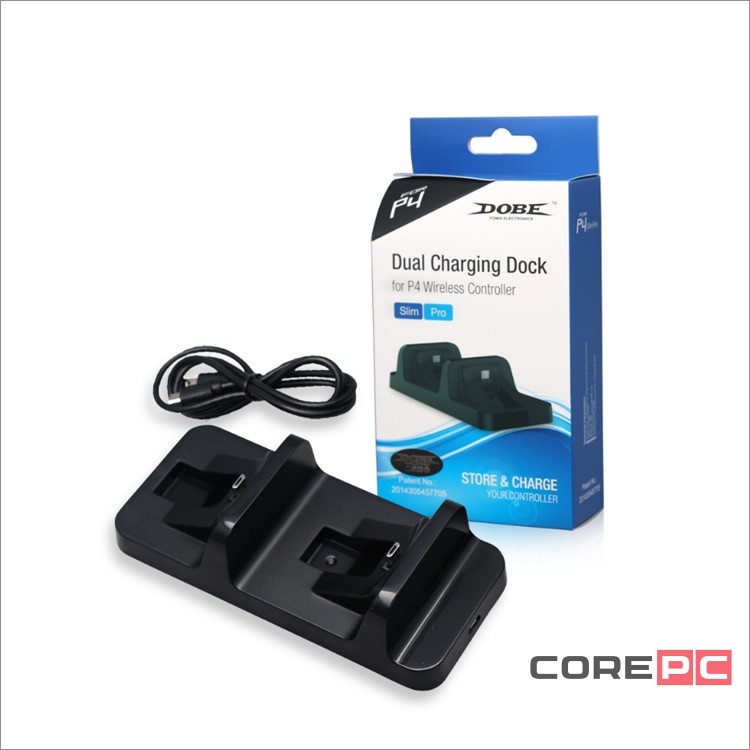Док-станция для 2 Bluetooth-контроллеров PS4 Dobe (TP4-889) черная