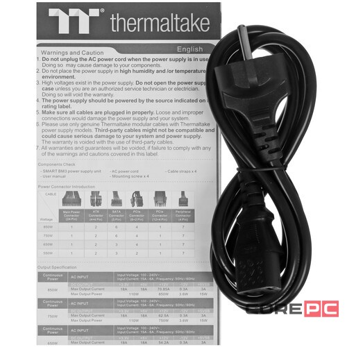 Блок питания Thermaltake 550W Smart BM3 0550 (PS-SPD-0550MNFABE-3) 16 Pin (PCIe 5.0 Connector Cable Details)