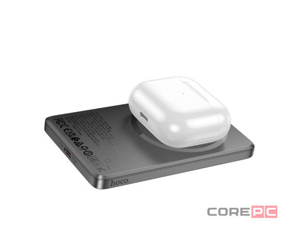 Powerbank с беспроводной зарядкой MagSafe Hoco Q26 5000mAh 1USB-C 20W серый