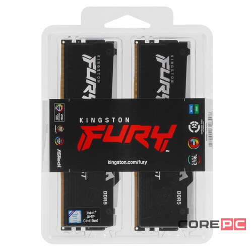 Оперативная память 32 Gb 6000 MHz Kingston FURY Beast RGB (KF560C40BBAK2-32)