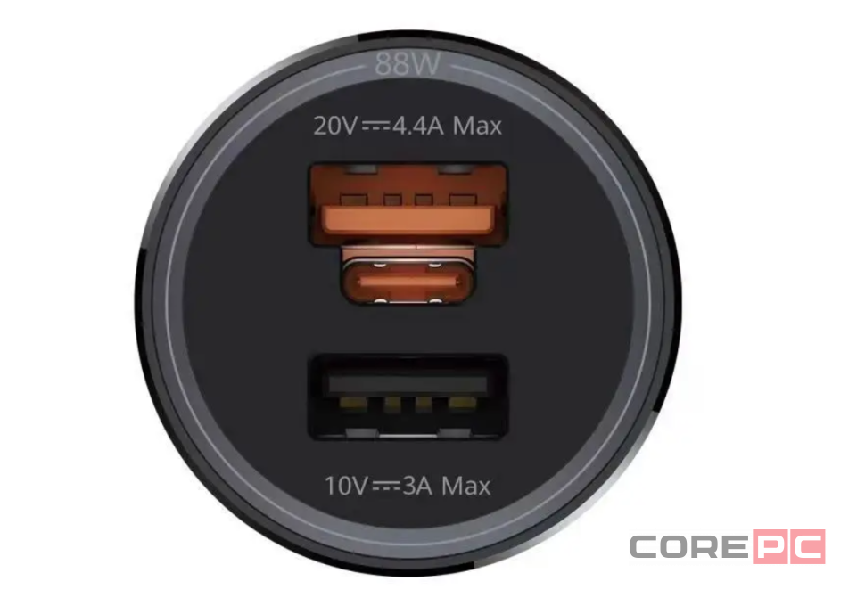 Автомобильное заряд. устр. Huawei P0015 2USB/1C 4.4A 88W черное