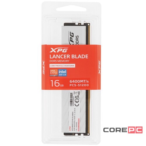 Оперативная память 16 Gb 6400 MHz ADATA XPG LANCER Blade White (AX5U6400C3216G-SLABWH)