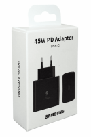 Сетевое зар. устр. для Samsung 45W TYPE-C в упаковке черное (High copy)