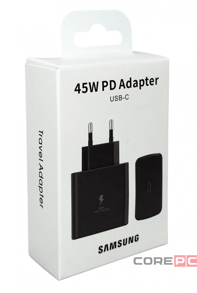 Сетевое зар. устр. для Samsung 45W TYPE-C в упаковке черное (High copy)