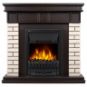 Портал Firelight Bricks Classic камень бежевый, шпон темный дуб