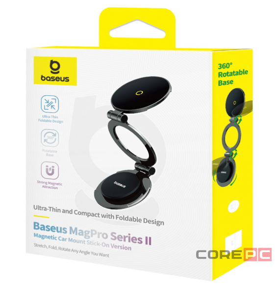 Держатель в автомобиль магнитный Baseus MagPro Series II 15W (C40172900121-00) черный