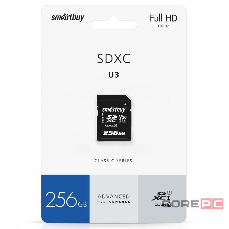 micro SDXC карта памяти Smartbuy 256GB U3 V30 A1 Advanced R/W up to 90/55 с адапт. (SB256GBSDU1A-AD)