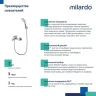 Смеситель для ванны Milardo RORSB00M02, рычажное управление, цвет хром