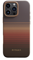 Чехол PITAKA Military-Grade MagEZ Pro 4 для iPhone 16 Pro карбоновый (арамид) Sunset