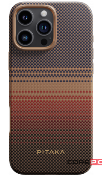 Чехол PITAKA Military-Grade MagEZ Pro 4 для iPhone 16 Pro карбоновый (арамид) Sunset