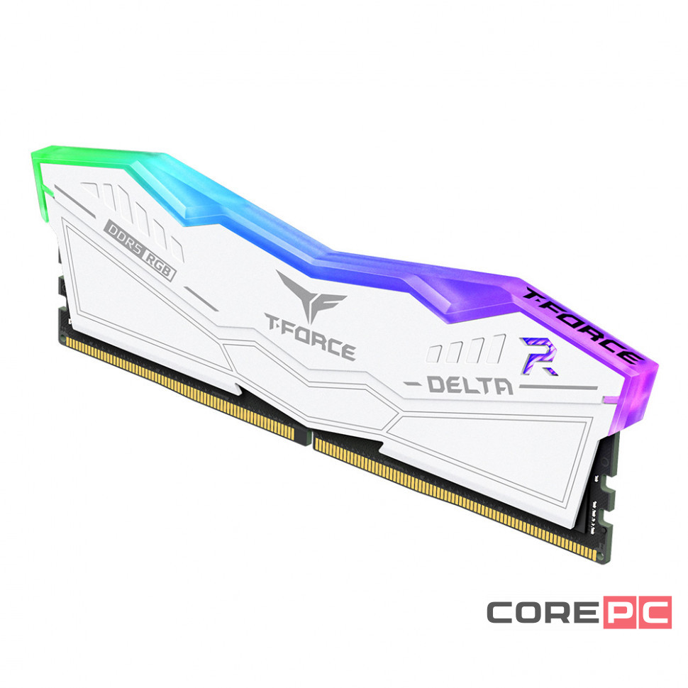 Оперативная память 16 Gb 6000 MHz Team Group T-FORCE DELTA RGB WHITE (FF4D516G6000HC38ADC01)