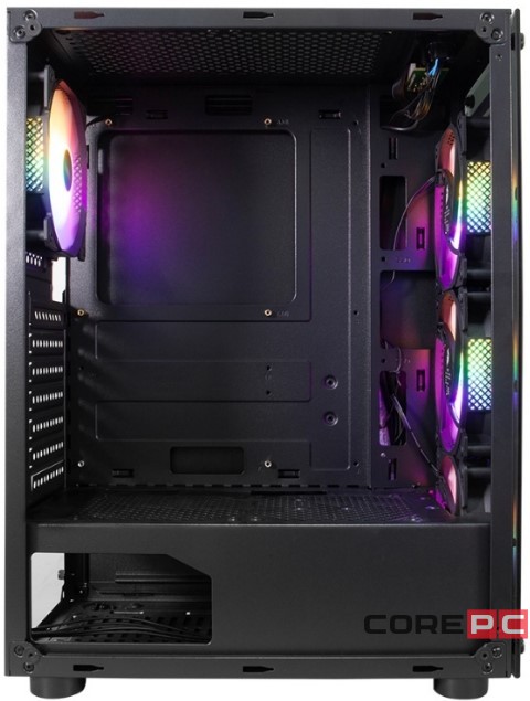 Компьютерный корпус 1STPLAYER FIRE DANCING V3-B FRGB Black (V3-B-BK-4FS1)
