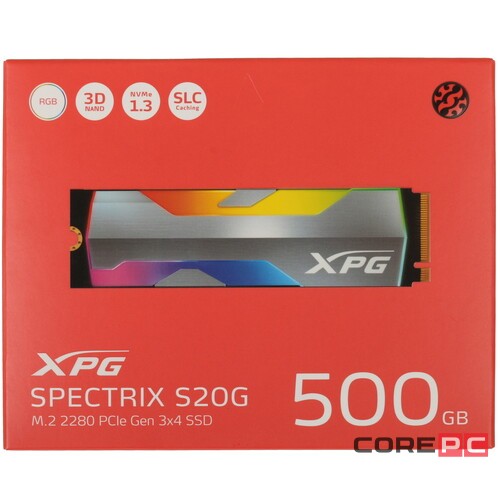 Твердотельный накопитель ADATA 500 Gb XPG SPECTRIX S20G ASPECTRIXS20G-500G-C