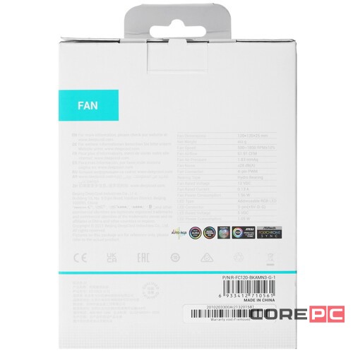 Комплект вентиляторов для корпуса Deepcool FC120-3 IN 1 RGB PWM R-FC120-BKAMN3-G-1