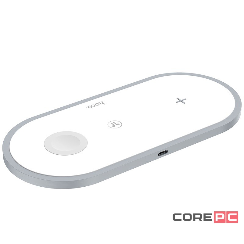 Беспроводное зарядное устройство Hoco (CW24) 3-in-1 Wireless Fast Charger (белый)