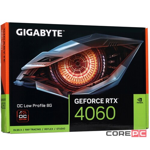 Видеокарта Gigabyte (GV-N4060OC-8GL) GeForce RTX 4060 8GB Low Profile OC