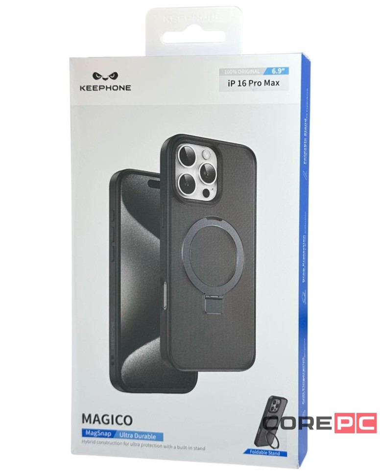Накладка для i-Phone 16 Pro Max Keephone Magico MagSnap черный