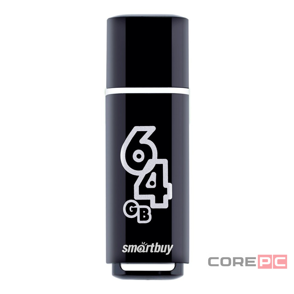 USB флеш накопитель Smartbuy 64GB Glossy series Black (SB64GBGS-K)
