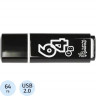 USB флеш накопитель Smartbuy 64GB Glossy series Black (SB64GBGS-K)