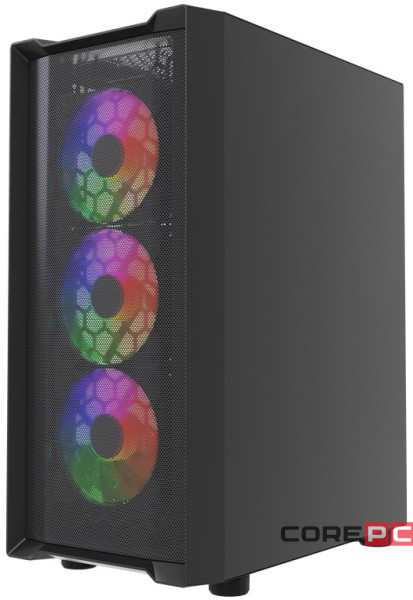 Компьютерный корпус Powercase Mistral Micro EM19 TG ARGB Black (CMMEM19B-A4)