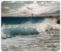 Perfeo Коврик для компьютерной мыши Пляж, Рис.4 (180*220*2 мм), ткань+резиновое основание