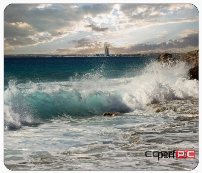 Perfeo Коврик для компьютерной мыши Пляж, Рис.4 (180*220*2 мм), ткань+резиновое основание