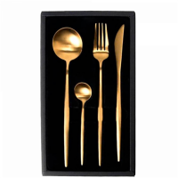 Набор столовых приборов Xiaomi Maison Maxx Modern Flatware Set (4 предмета) золотой