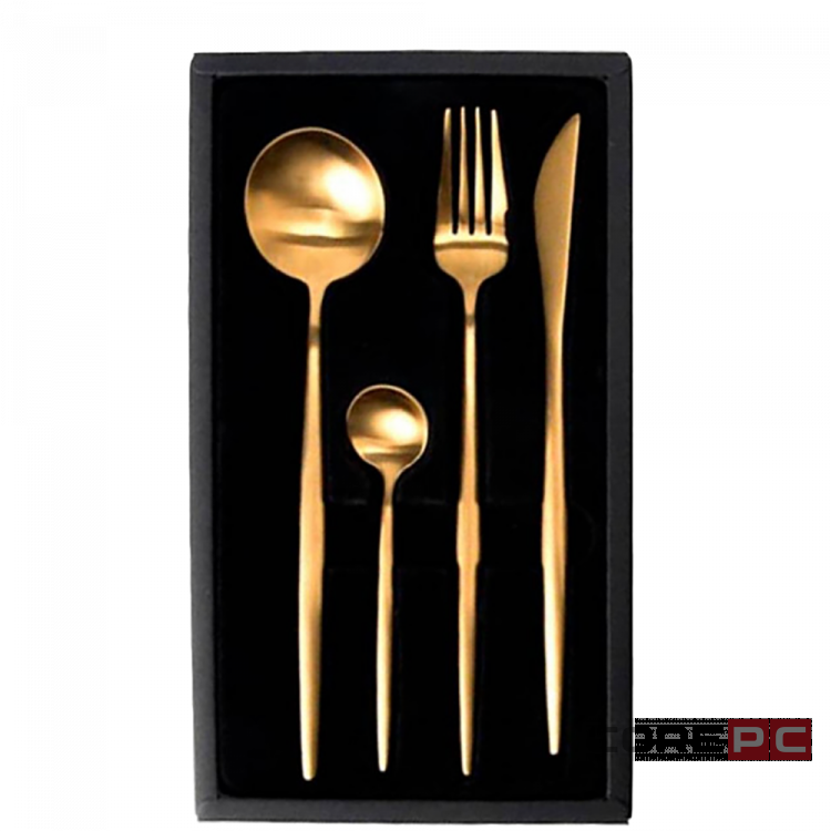 Набор столовых приборов Xiaomi Maison Maxx Modern Flatware Set (4 предмета) золотой