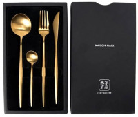 Набор столовых приборов Xiaomi Maison Maxx Modern Flatware Set (4 предмета) золотой
